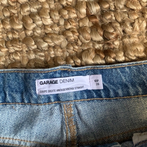 Garage denim medium blue wash distressed vintage Jeans - Picture 4 of 6